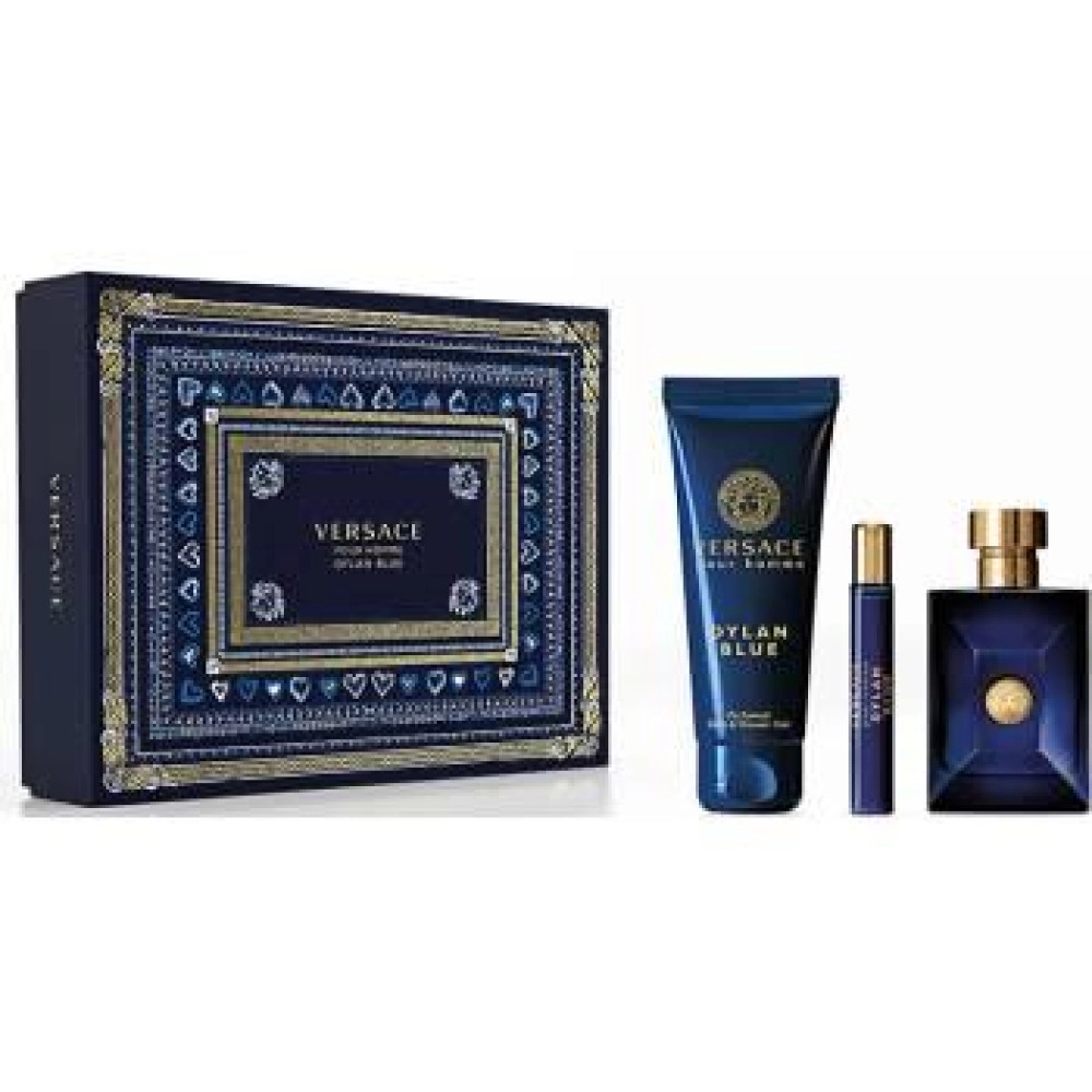 Versace Dylan Blue Pour Homme edt 100 ml  edt + 5 ml mini edt + BSG 150 ml darčeková sada  