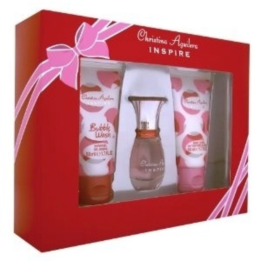 Christina Aguilera Inspire  SET 15ml edp + 50ml sg + 50ml tm Damaged box
