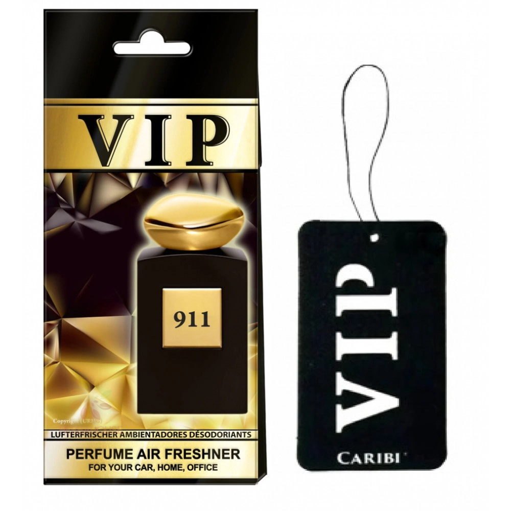VIP No. 911 parfumový osviežovač do auta 13g. - Giorgio Armani Prive Rose D´Arabie 